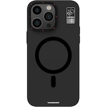Youngkit Iphone 13 Pro Uyumlu Magsafe Şarj Özellikli Standlı Magsafe Şarj Özellikli Standlı Hermit Bracket Serisi Kılıf Siyah