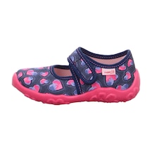 Superfit Bonny Kız Çocuk Ev Kreş Ayakkabısı - Lacivert Pembe Kalpli 800283-8800 Lacivert - Pembe