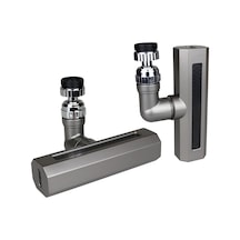 Siyah Geniş 360 Derece Dönebilenoynar Başlık - 4 Mod Perlatör Şelale Musluk Ucu Ktx-3288 5250