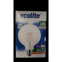Ecolite 7.5w G95 Şeffaf Rustik Ampul Sıcak Beyaz 4000k