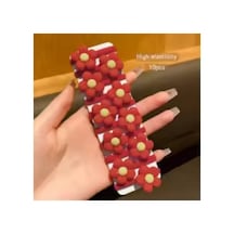 10 Adet Çiçekli Çocuk Lastik Toka Seti Kırmızı Çiçek - 789183528 Kırmızı Çiçek - 789183528 Kırmızı Çiçek