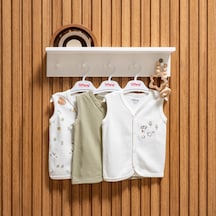 Tiffany Baby Farm Village Theme 3'lü Yelek 51005 Ekru