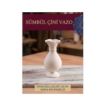 20 Cm Sümbül Vazo - Çini Bisküvi Ham Vazo