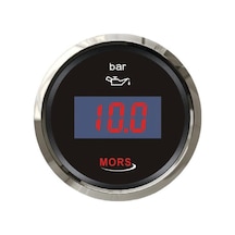 Mors Dijital Yağ Göstergesi 10 Bar 12-24 Volt Siyah