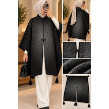 Genel Markalar Novea Scarf Siyah Çilli Desenlitriko Panço Siyah - 942435840 Siyah