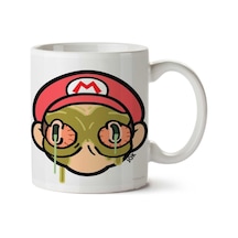 Eyeholes Mario İki Tarafı Baskılı Kupa Bardak Çok Renkli