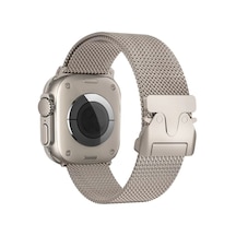 Zengemtx Newface Apple Uyumlu Watch 42mm Milano Metal Kordon - Titan Gri,