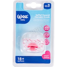 3 Adet Wee Baby Şeffaf Desenli Emzik No 3