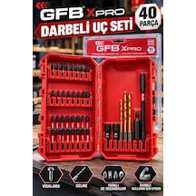 Gfb Xpro 40 Parça Darbeli Tornavida Ucu Ve Matkap Ucu Seti Kapsamlı Vidalama & Delme Seti