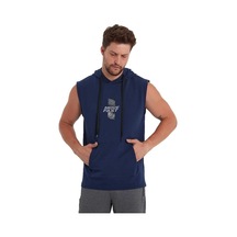 Adams Erkek Kapüşonlu Kanguru Cepli Kolsuz Sweatshirt 001