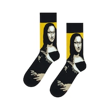 Carnaval Socks Monalisa Portre Desenli Sanatsal Unisex Soket Çorap 2000386