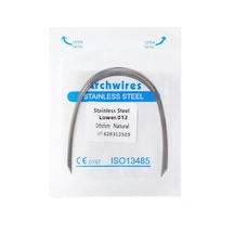 10 Adet/paket Ortodonti Archwires Paslanmaz Çelik Diş Yuvarlak/dikdörtgen Tel Parantez Doğal Form Diş Hekimi Malzemeleri Üst Whıte