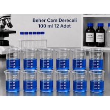 Beher Cam Dereceli 100 Ml 12 Adet