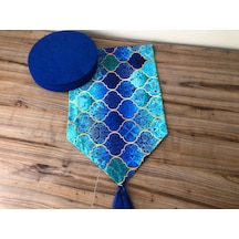 Mavi Moroccan Desenli Runner & Supla Çok Renkli