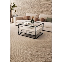1640 Montana Sidon Orta Sehpa Modern Ahşap Tasarım, 84x70x50 Cm Çok Renkli