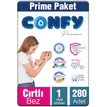 Confy Premium Bebek Bezi 1 Numara Yenidoğan 2 - 5 Kg 280 Adet