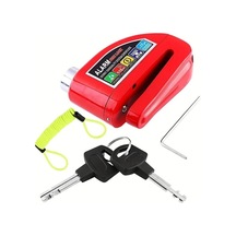 Sarı 110 Desibel Motosiklet Alarm Disk Fren Kilidi, Bisiklet Ve Elektrikli Scooter Kilit