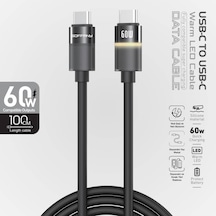 Hm-280 Hm-280-02 Usb-c To Usb-c 60w Warm Led Şarj Ve Data Kablosu