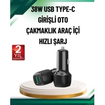 Mey İthalat 3a Güç Kapasiteli Usb & Type-c Çakmaklık Şarj Adaptörü