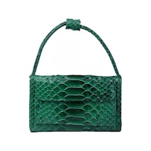 Wondernest Bayanlar Yılan Doku Baskı Debriyaj Çanta Zincirli Uzun Crossbody Çanta Mavi Ug Mavi