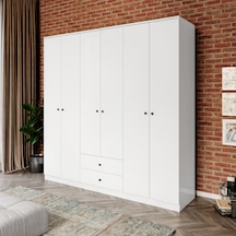 Diamond White 6 Kapaklı,2 Çekmeceli Dolap/gardırop %100mdf