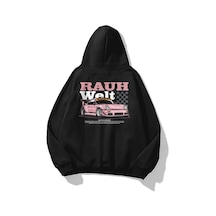Unisex Rauh Welt Sweatshirt Siyah Siyah