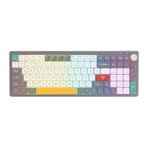 Lecoo GK100 3 Modlu Kablosuz RGB 100 Tuş Türkçe Q Membran 2000 mAh Gaming Oyuncu Klavyesi
