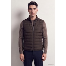 D'S Damat Ds Damat Regular Fit Kahverengi Düz Yelek Mont 7hcy70542570m Çok Renkli