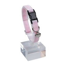 Pettagart Pembe Kadife Zilli Ayarlanabilir Kedi Boyun Tasması 22-30 CM