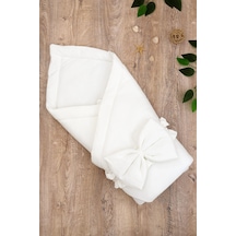 Kız Erkek Bebek Unisex Lüks Kundak Battaniye Stl6752 Beyaz - Fuşya
