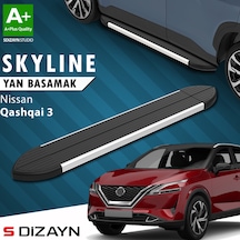 S-dizayn Nissan Qashqai 3 Skyline Aluminyum Yan Basamak 173 Cm 2021 Üzeri A+ Kalite