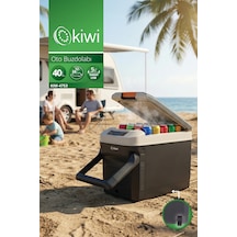 Kiwi KIM-4753 USB Çıkışlı Tekerlekli Oto Buzdolabı 40 L