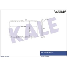 Kale Su Radyatoru Toyota Corolla 1.6 16v 87-95 Klr-346045