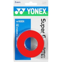 Yonex AC102-3 Super Grap 3 lü Badminton Raket Gribi Kırmızı
