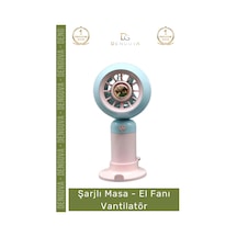 Vantilatör Şarjlı Usb Taşınabilir 2 Kademeli Sessiz Güçlü Model Kompakt Masa El Fanı Vantilatör