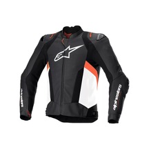 Alpinestars Missile V3 Airflow Deri Korumalı Motosiklet Montu Siyah Beyaz Kırmızı