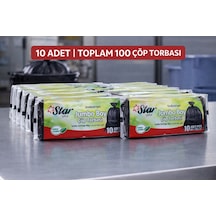 Star Plus Endüstriyel Jumbo Boy Atık Poşeti 80x110 Cm 10lu Dayanıklı Sanayi Tipi Atık Torbası 10 Adet