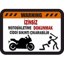 Motosiklet Sticket Motoruma Dokunma Etiketi 5Cm X 7Cm