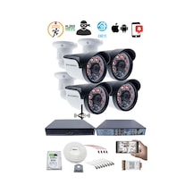 4 Kamera Seti - 5mp Full Hd Güvenlik Kamerası, 1080p, 6 Atom Led