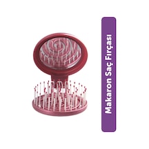 Beauty Makaron Metalik Saç Fırçası - 3d Esnek, Aynalı, Çanta Boy - Compact Detangler Gül Kurusu