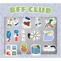 Bff Club Macbook Notebook Tablet Telefon Ajanda Laptop Defter Sticker Seti Diğer