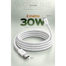 Type-c To Lightning 2 Metre Kablo 30w Pd Hızlı Şarj İphone 11 12 13 14 Uyumlu