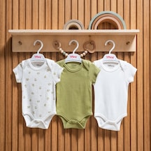 Tiffany Baby & Kids Tiffany Baby Green Plant Theme 3'lü Yarım Kol Body 48008 Ekru