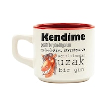 Kendime Pozitif Bir Gün Diliyorum Baskılı Kırmızı Venüs Kupa