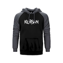 Kurban Text Gri Renk Reglan Kol Sweatshirt / Hoodie