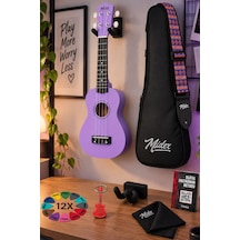 Midex Ukx-901prp Mor Soprano Ukulele Askı Çanta Metod Pena