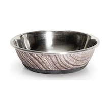 Camon Kübik Baskılı Çelik Mama Ve Su Kabı 950 Ml 15,5 Cm Köpek Kedi Kabı