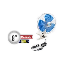 Carub 12V Vantilatör 8 " Çakmak Fişli Mandallı