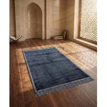 Royam Lüx Kalın Yumuşak Kaymaz Taban Peluş Seccade 70 X 110 Gri