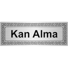 Kan Alma 7Cmx20Cm Metal Yönlendirme Levhası Gümüş Renk Metal